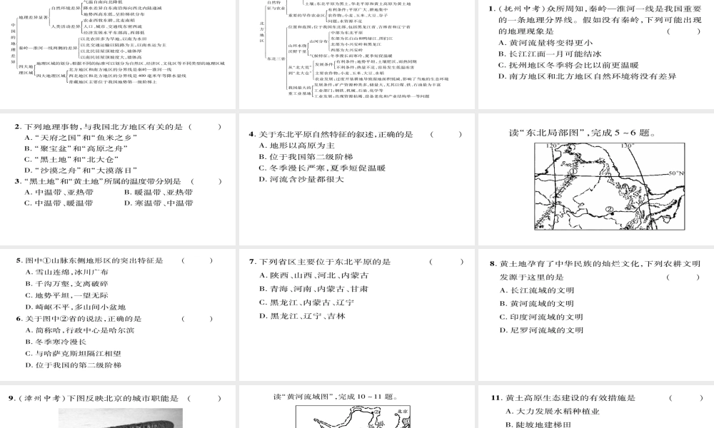 八年级地理下册 第五,六章期末专题复习课件 （新版）新人教版-（新版）新人教版初中八年级下册地理课件