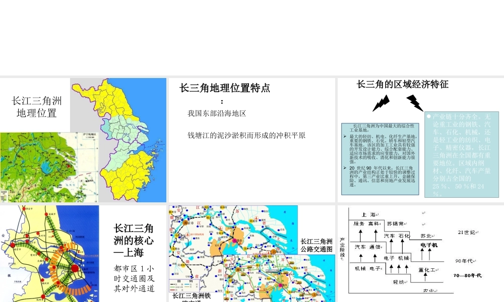 八年级地理下册 第七章 第四节 长江三角洲区域的内外联系课件（1）（新版）湘教版-（新版）湘教版初中八年级下册地理课件