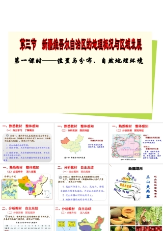 八年级地理下册 8.3 新疆维吾尔自治区的地理概况与区域发展课件 湘教版-湘教版初中八年级下册地理课件