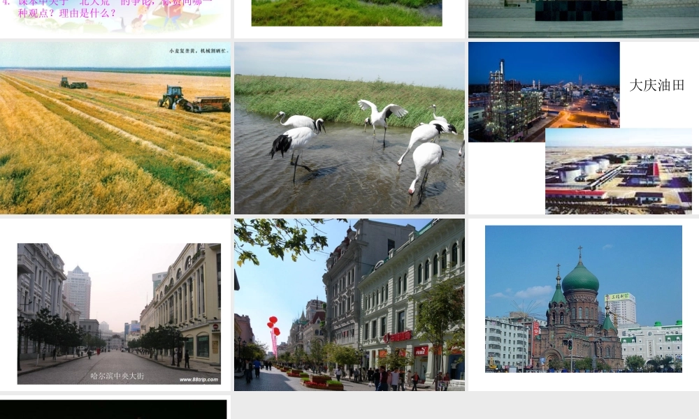 八年级地理下册 第六章 认识区域 位置分布 第三节 东北地区的产业分布（黑龙江省）课件 （新版）湘教版