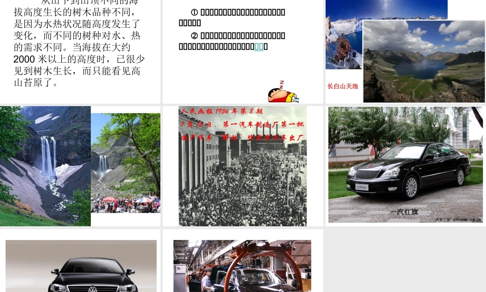 八年级地理下册 第六章 认识区域 位置分布 第三节 东北地区的产业分布—吉林省课件 （新版）湘教版