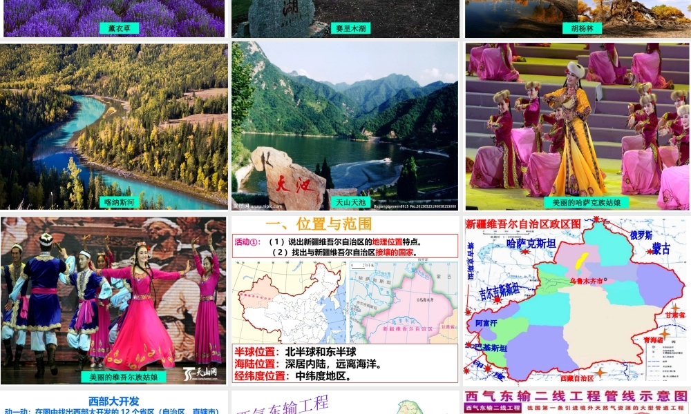 八年级地理下册 8.3 新疆维吾尔自治区的地理概况与区域开发课件 湘教版-湘教版初中八年级下册地理课件