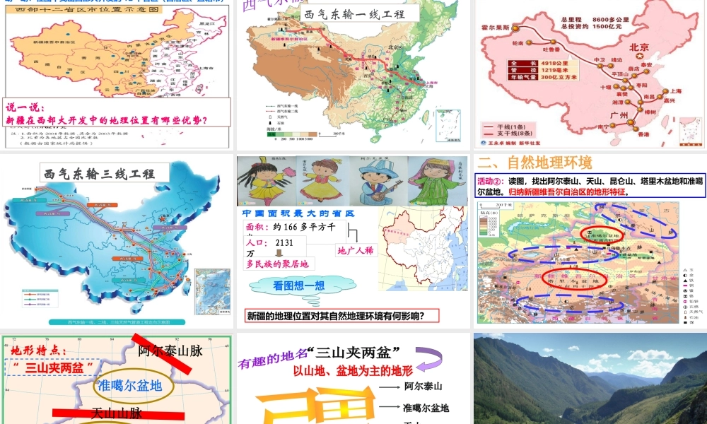 八年级地理下册 8.3 新疆维吾尔自治区的地理概况与区域开发课件 湘教版-湘教版初中八年级下册地理课件