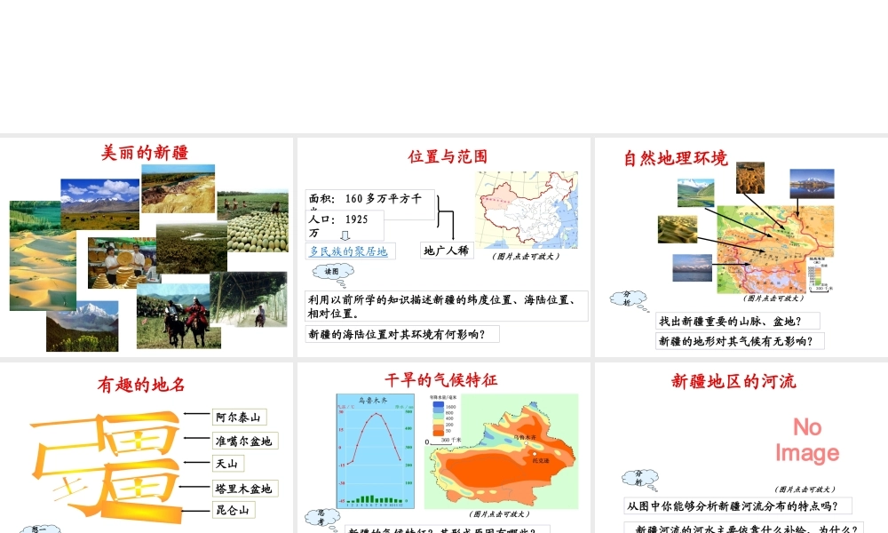 八年级地理下册 第八章 认识区域 环境与发展 第三节 新疆维吾尔自治区的地理概况区域开发课件 （新版）湘教版