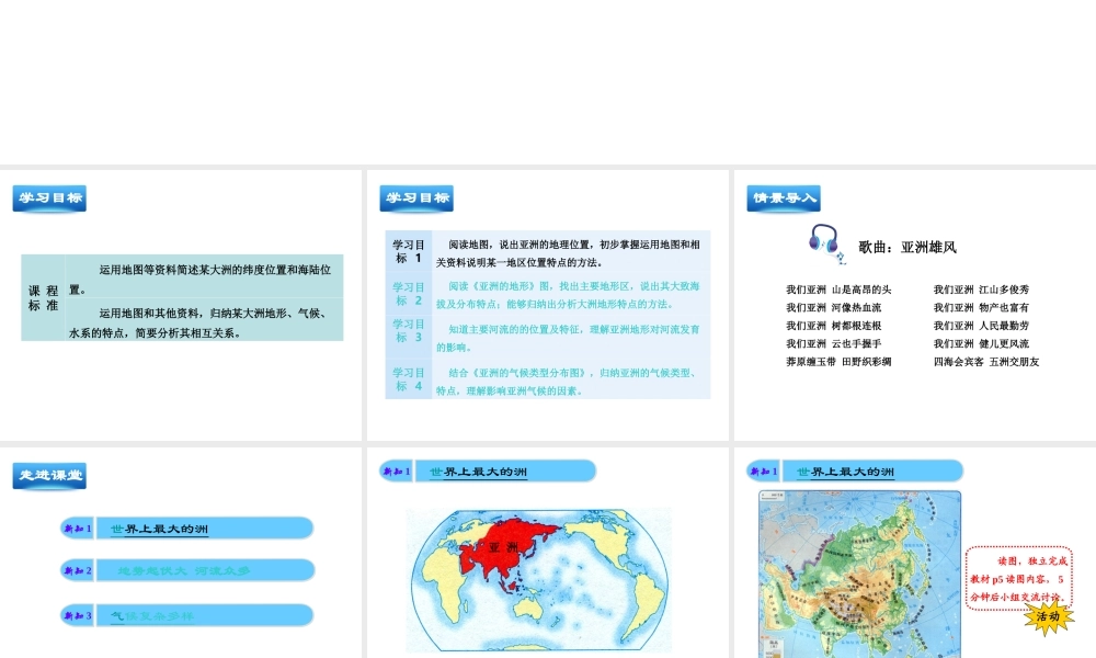 八年级地理下册 第五章 第1节《亚洲的自然环境》精品课件 （新版）中图版