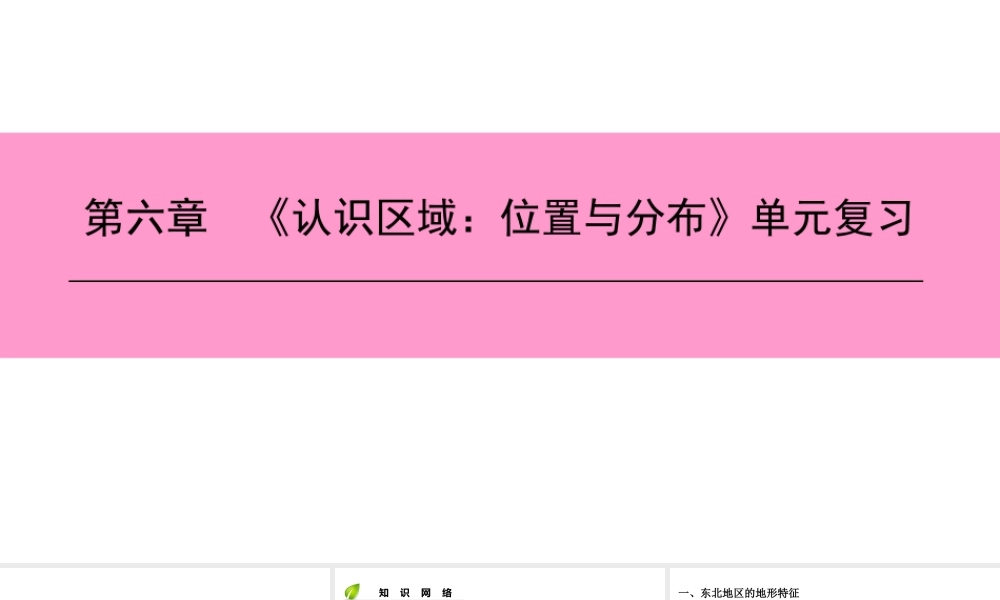 八年级地理下册 第六章《认识区域：位置与分布》复习课件 （新版）湘教版-（新版）湘教版初中八年级下册地理课件