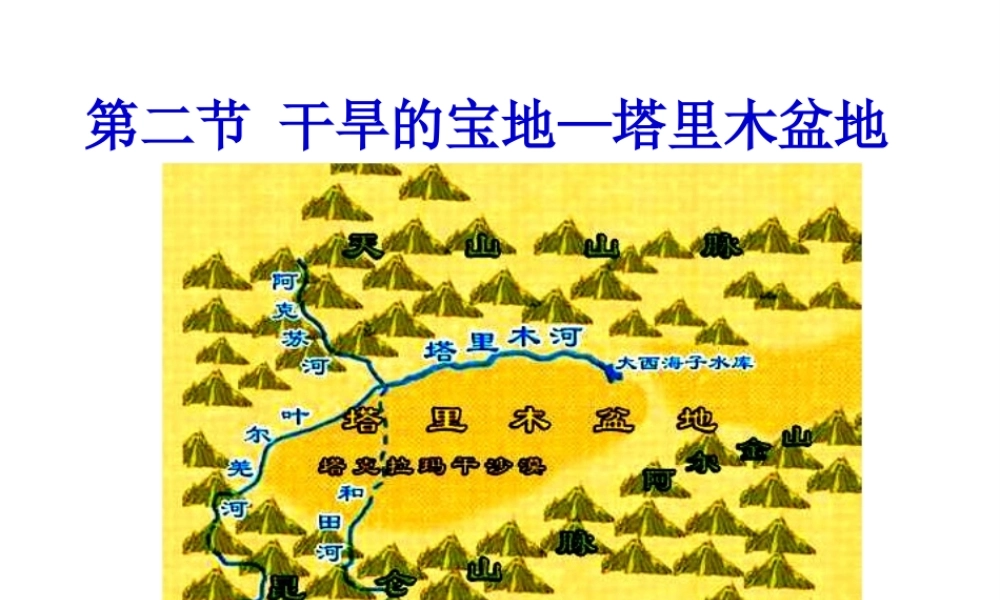 八年级地理下册 第8章 第2节《干旱的宝地—塔里木盆地》课件 （新版）新人教版