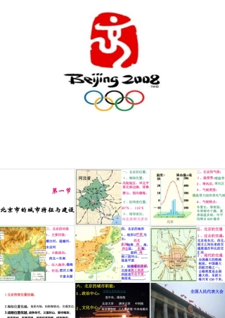 八年级地理下册 第八章 认识区域 环境与发展 第一节北京市的城市特征与建设成就课件 （新版）湘教版
