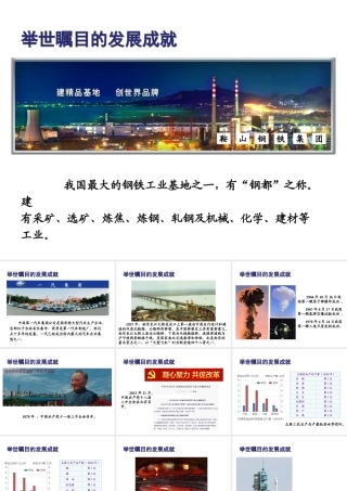 八年级地理下册 第十章 中国在世界中 举世瞩目的发展成就课件 （新版）新人教版-（新版）新人教版初中八年级下册地理课件