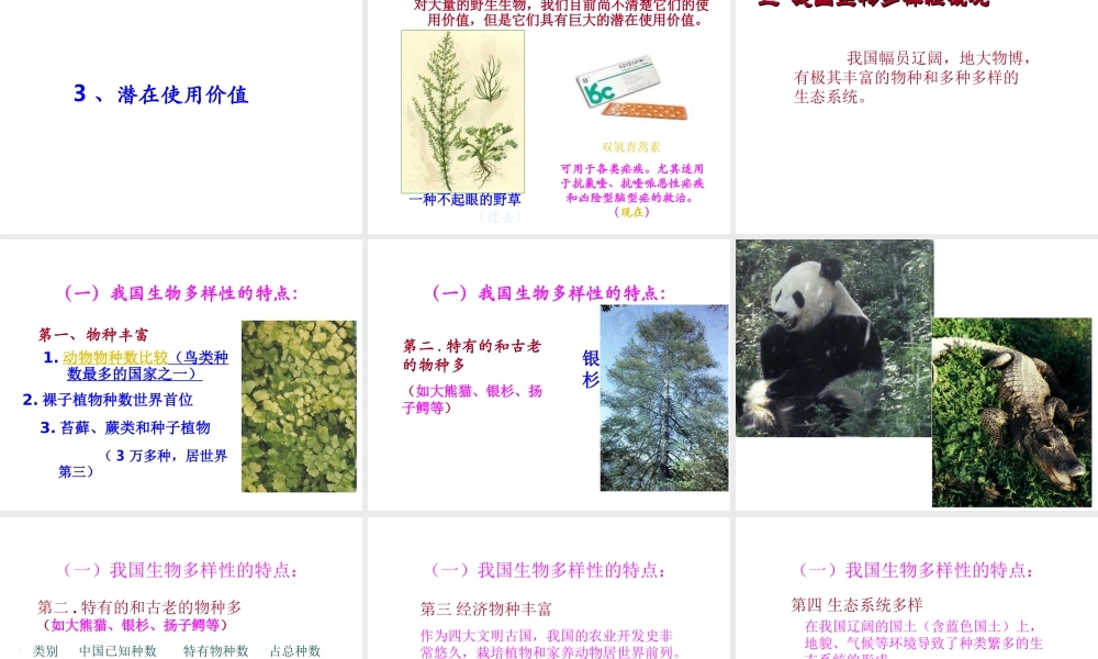 八年级生物上册 15.1 生物的多样性课件（1）（新版）苏教版-（新版）苏教版初中八年级上册生物课件