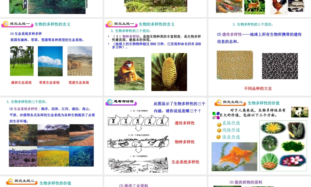 八年级生物上册 15.1 生物多样性课件 （新版）苏教版-（新版）苏教版初中八年级上册生物课件