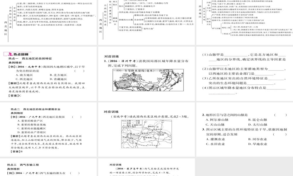 八年级地理下册 第八章 西北地区小结课件 （新版）新人教版-（新版）新人教版初中八年级下册地理课件