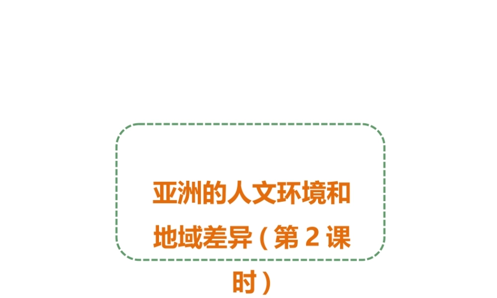 八年级地理下册 第五章 第二节 亚洲的人文环境和地域差异（第2课时）课件 中图版