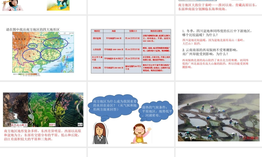 八年级地理下册 第七章 第一节 南方地区的自然特征与农业课件 新人教版-新人教版初中八年级下册地理课件