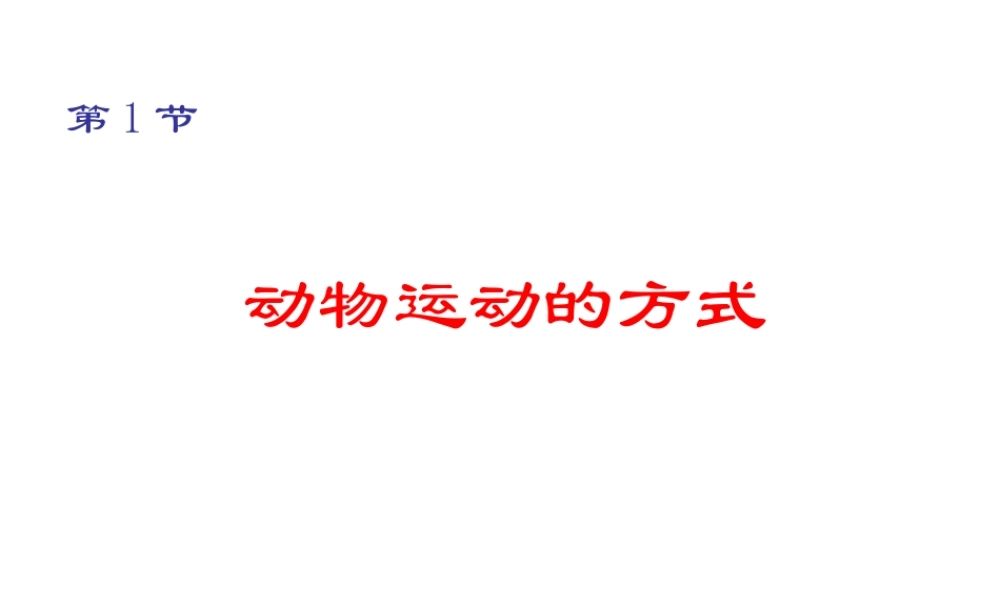 八年级生物上册 15.1《动物运动的方式》课件3 （新版）北师大版-（新版）北师大级上册生物课件