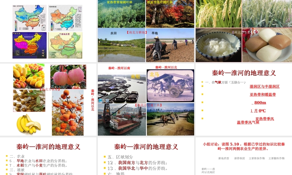 八年级地理下册 第五章 第二节 重要的地理分界线课件 粤教版-粤教版初中八年级下册地理课件