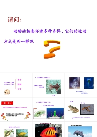 八年级生物上册 15.1《动物运动的方式》课件4 （新版）北师大版-（新版）北师大级上册生物课件