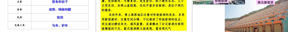 八年级地理下册 第八章《认识区域 环境与发展》第五节《黄土高原的区域发展与居民生活》课件 （新版）湘教版