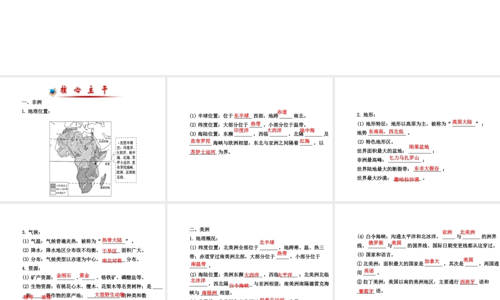 八年级地理下册 非洲 美洲课件 湘教版-湘教版初中八年级下册地理课件