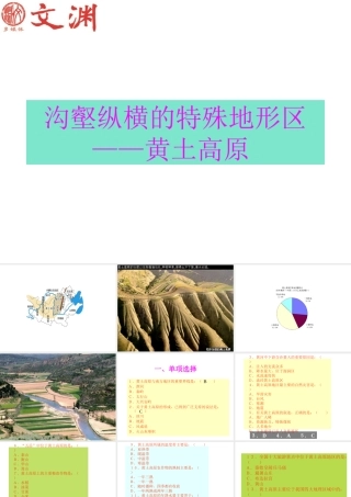 八年级地理下册：沟壑纵横的特殊地形区──黄土高原课3人教版