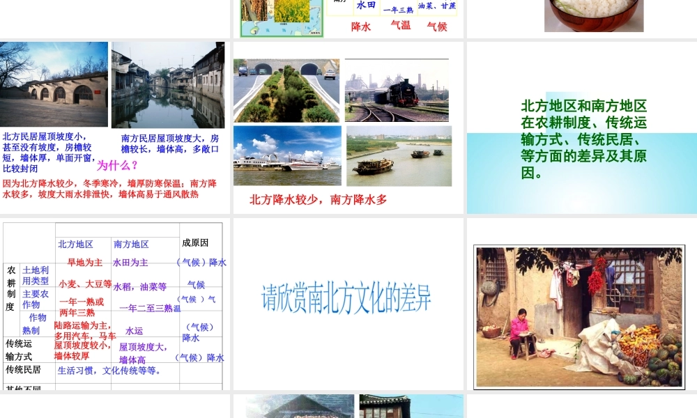 八年级地理下册《5.2 北方地区和南方地区》课件 新人教版-新人教版初中八年级下册地理课件