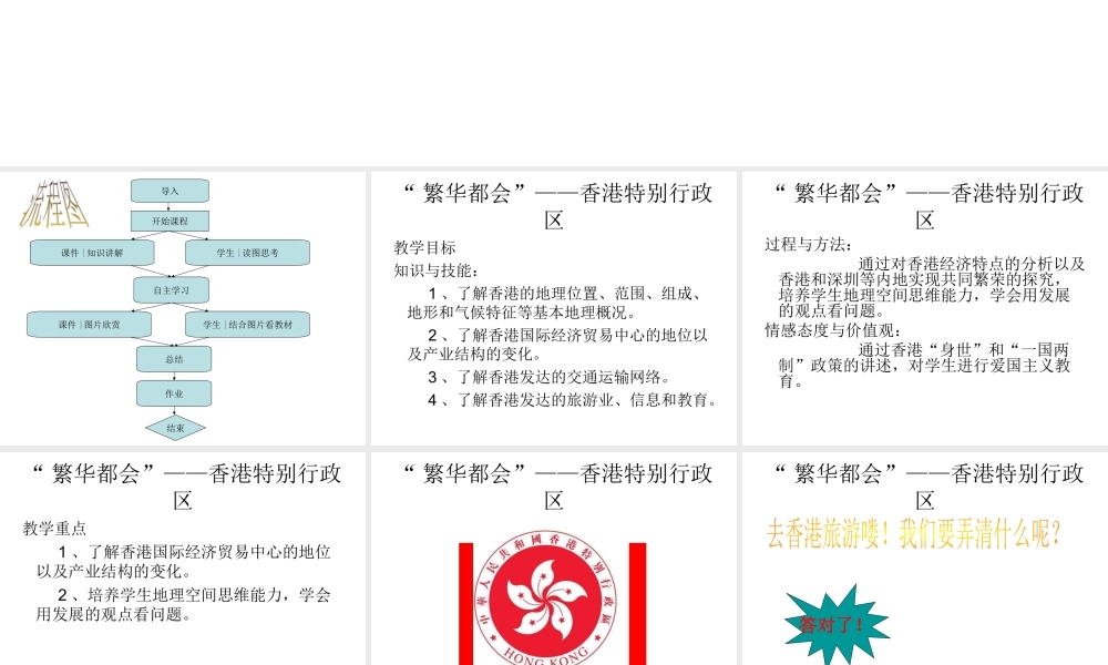 八年级地理下册 第七章 第一节 香港特别行政区的国际枢纽功能课件（2）（新版）湘教版-（新版）湘教版初中八年级下册地理课件