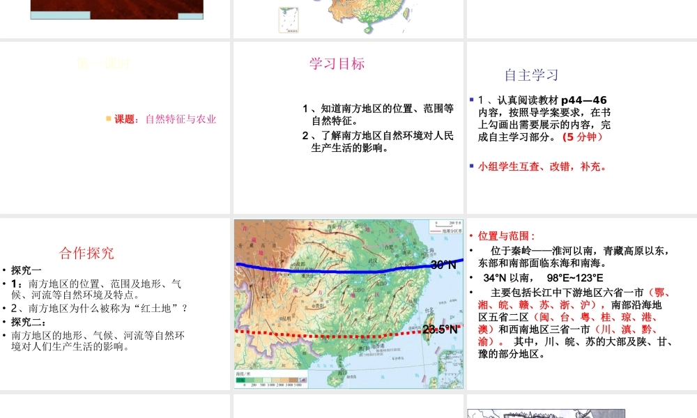八年级地理下册 第七章 第一节 自然特征与农业教学课件 （新版）新人教版-（新版）新人教版初中八年级下册地理课件