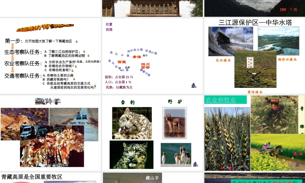 八年级地理下册 第五章 第三节 西北地区和青藏地区课件 （新版）湘教版