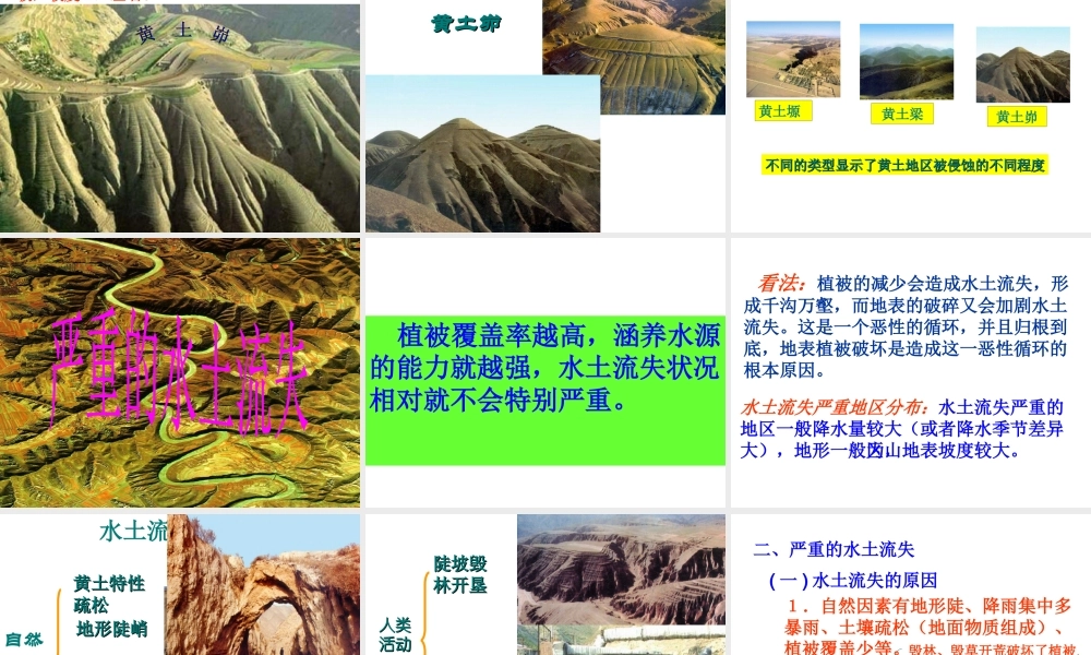 八年级地理下册 第六章 北方地区 第三节 黄土高原课件（1） （新版）新人教版