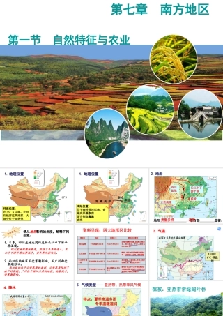 八年级地理下册 第七章 第一节 自然特征与农业课件 新人教版-新人教版初中八年级下册地理课件