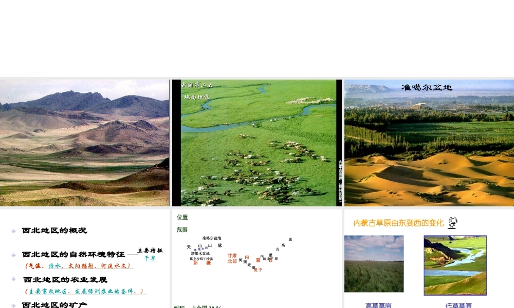 八年级地理下册 第五章 第三节 西北地区和青藏地区课件1 （新版）湘教版-（新版）湘教版初中八年级下册地理课件
