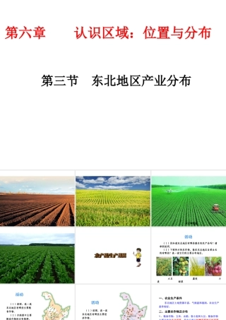 八年级地理下册《6.3 东北地区的产业分布》课件 （新版）湘教版-（新版）湘教版初中八年级下册地理课件