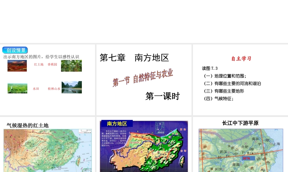 八年级地理下册 第七章 第一节 自然特征与农业课件（1）（新版）新人教版-（新版）新人教版初中八年级下册地理课件