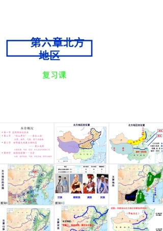 八年级地理下册 第六章 北方地区复习课件 新人教版