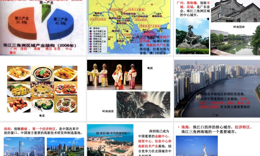 八年级地理下册《7.3 珠江三角洲区域的外向型经济》课件2 （新版）湘教版-（新版）湘教版初中八年级下册地理课件