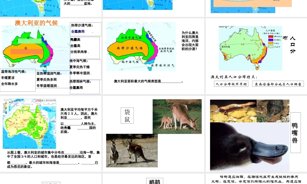 八年级地理下册 第七章 认识国家 第三节 澳大利亚课件 中图版