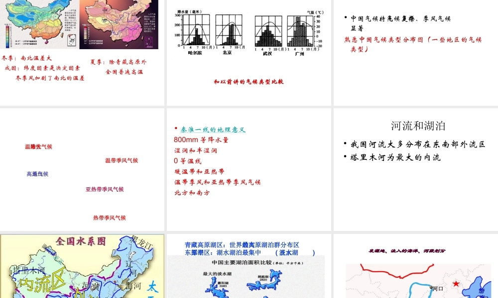 八年级地理下册 会考复习 中国地理辅导课件 新人教版-新人教版初中八年级下册地理课件