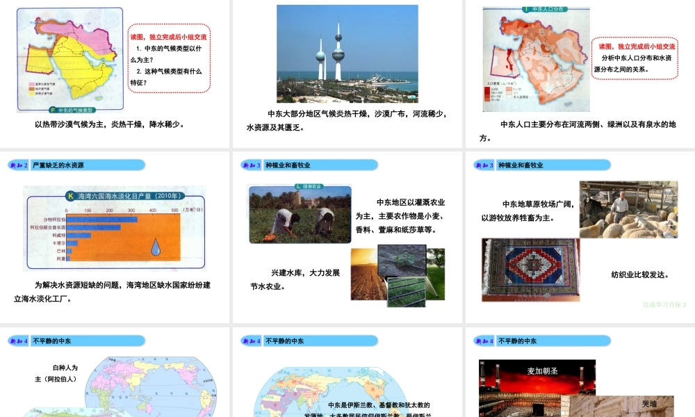 八年级地理下册 第六章 第2节 中东精品课件 （新版）中图版