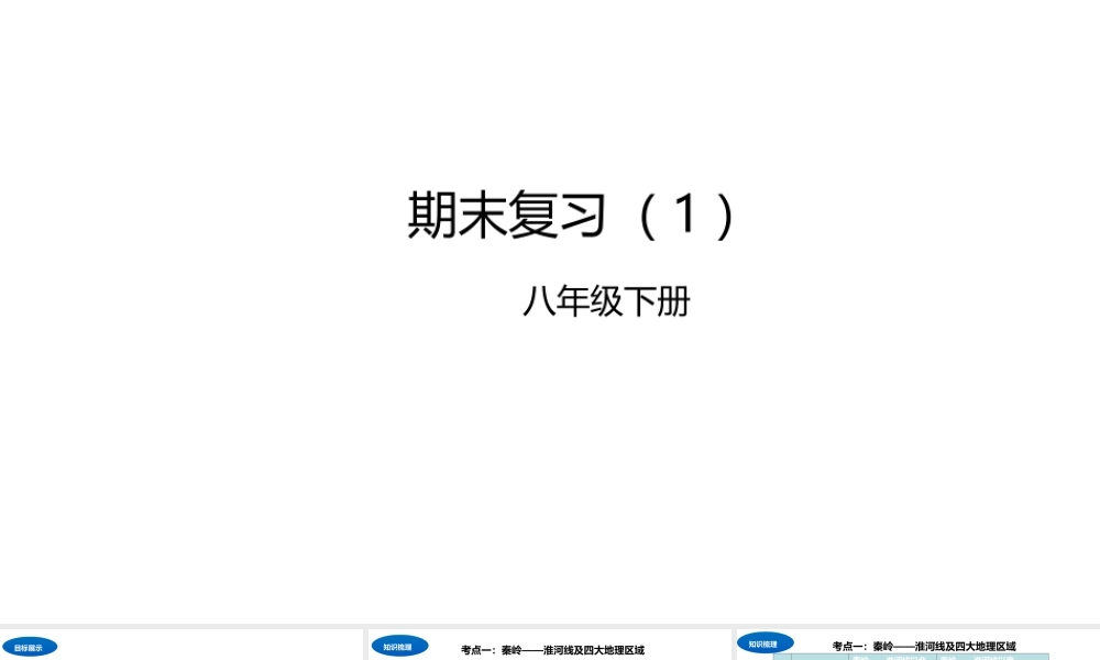 八年级地理下册 期末复习课件1 （新版）湘教版-（新版）湘教版初中八年级下册地理课件