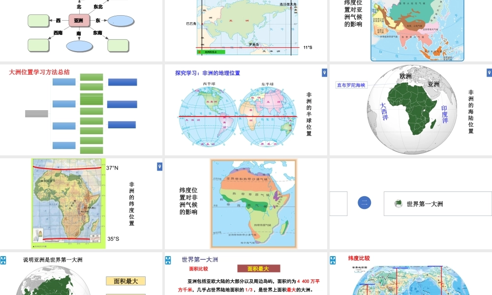 八年级地理下册 第五章 第一节 亚洲的自然环境第1课时课件 中图版-中图版初中八年级下册地理课件