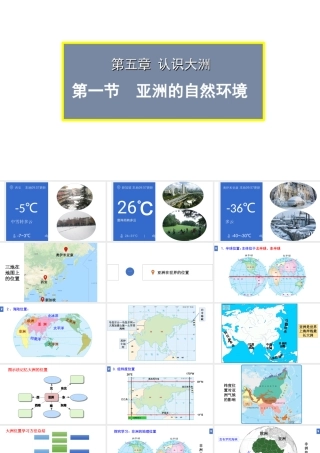 八年级地理下册 第五章 第一节 亚洲的自然环境第1课时课件 中图版-中图版初中八年级下册地理课件