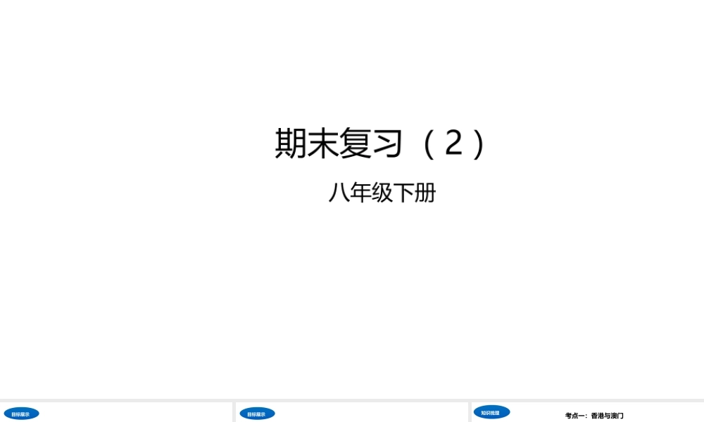 八年级地理下册 期末复习课件2 （新版）湘教版-（新版）湘教版初中八年级下册地理课件