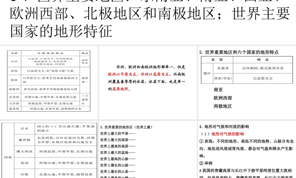 八年级地理下册 世界的地形、气候课件 湘教版-湘教版初中八年级下册地理课件
