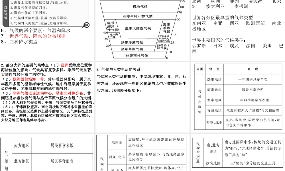 八年级地理下册 世界的地形、气候课件 湘教版-湘教版初中八年级下册地理课件