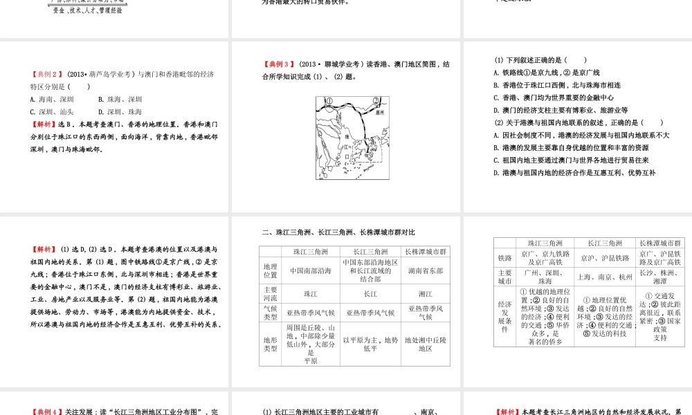 八年级地理下册 第七章 认识区域：联系与差异阶段专题复习课件 （新版）湘教版-（新版）湘教版初中八年级下册地理课件