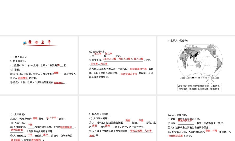 八年级地理下册 世界的居民课件 湘教版-湘教版初中八年级下册地理课件