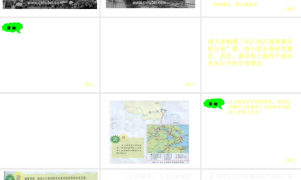 八年级地理下册 第六章 第3节《长江流域地区》课件 粤教版-粤教版初中八年级下册地理课件