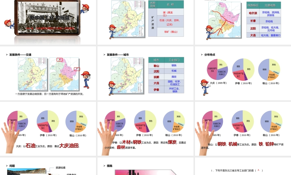 八年级地理下册 我国最大的重工业基地课件 （新版）新人教版-（新版）新人教版初中八年级下册地理课件