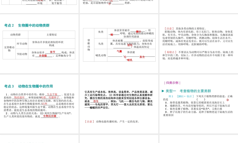 八年级生物 专题六 生物多样性及分类复习课件 （新版）济南版-（新版）济南版初中八年级全册生物课件