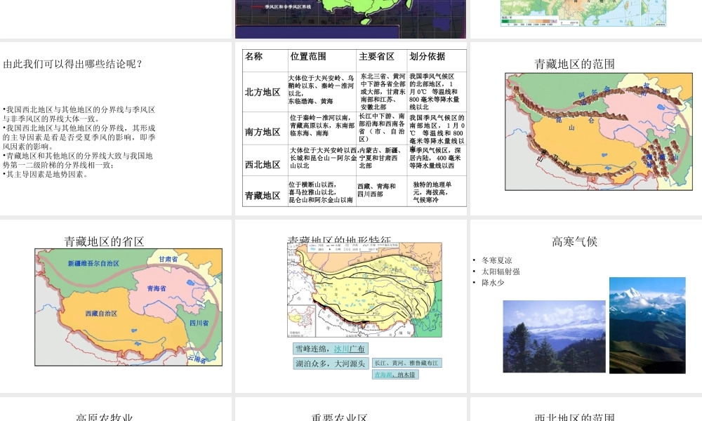 八年级地理下册 第五章 我国的地域差异课件 晋教版-人教版初中八年级下册地理课件